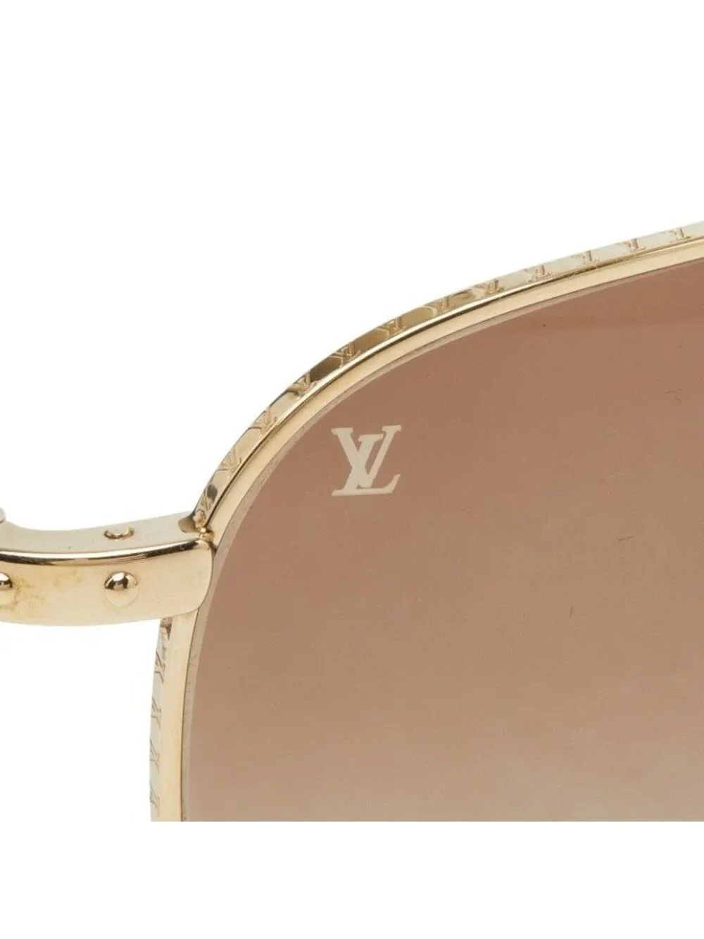 Louis Vuitton Conspiration Sunglasses Brown Gold Acetate Plated 1- Eyewear